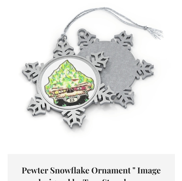 Pewter snowflake ornaments - Picture 8 of 13